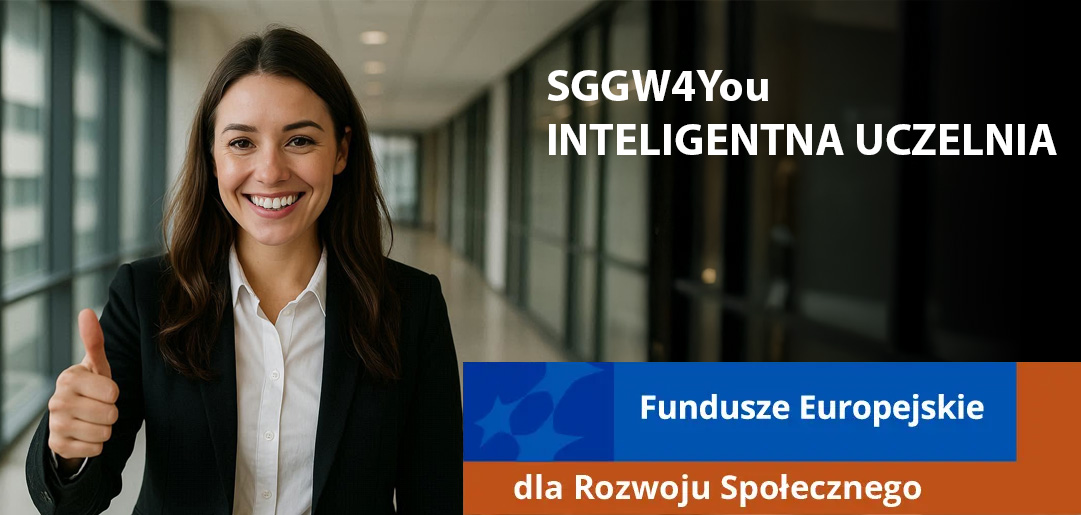 Baner FERS4 uśmiechnięta kobieta SGGW4You INTELIGENTNA UCZELNIA